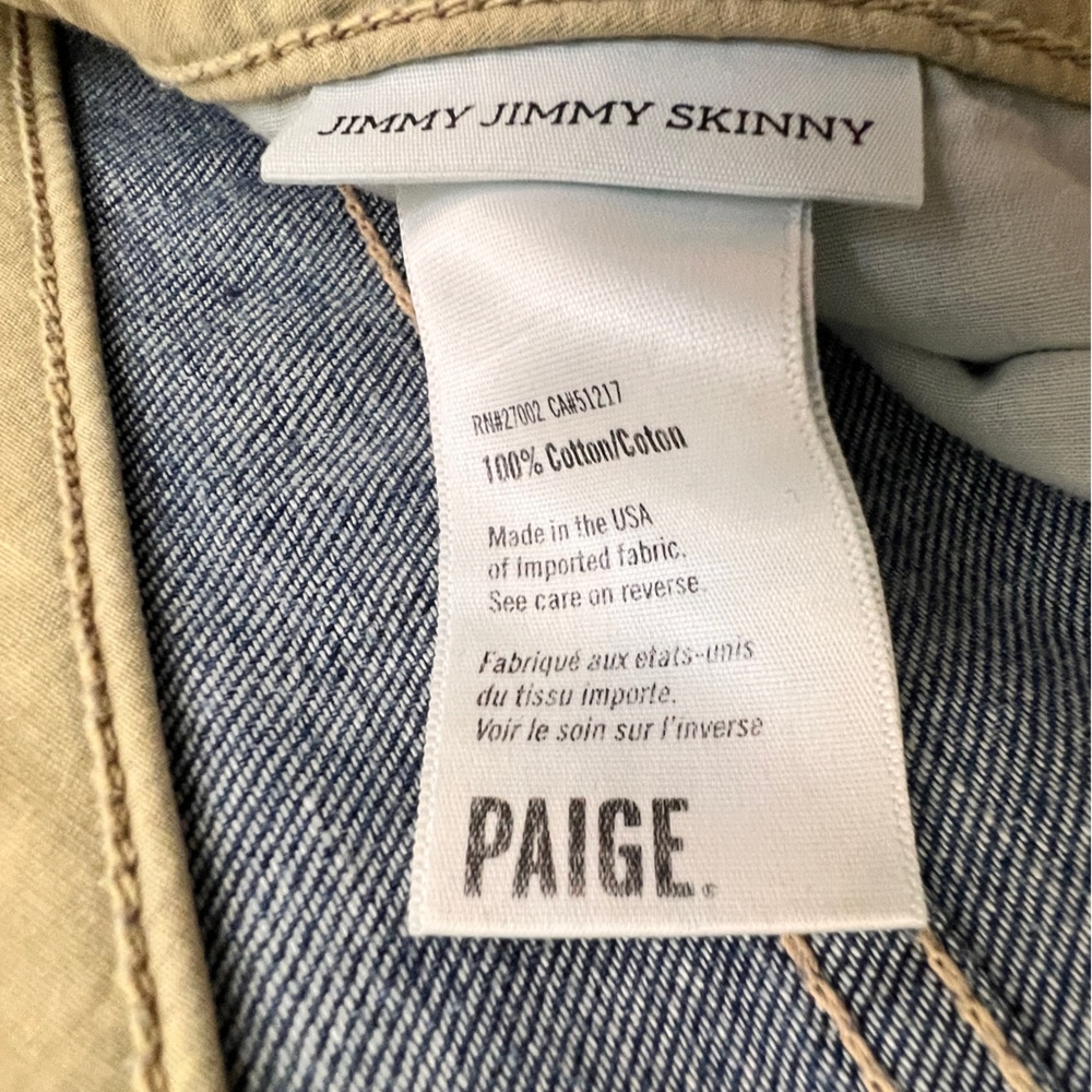 PAIGE Jimmy Jimmy Skinny Jeans Women’s 27 Distressed Ripped Boyfriend Denim - Picture 8 of 13